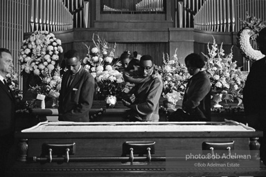 Mourners view Martin Luther King's open casket.Atlanta, GA, 1968