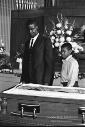 Mourners view Martin Luther King's open casket.Atlanta, GA, 1968