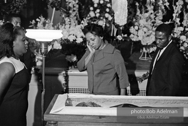 Mourners view Martin Luther King's open casket.Atlanta, GA, 1968