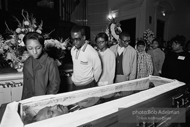 Mourners view Martin Luther King's open casket.Atlanta, GA, 1968