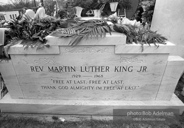 Martin Luther King's Head Stone at the time of his initial internment, Atlanta, GA. 1968