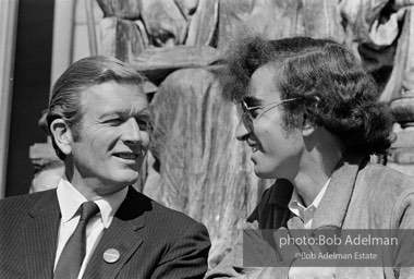 New York City mayor, John Lindsay (L). Columbia University. Moratorium Day. October 15, 1969. New York City mayor, John Lindsay (L). Columbia University. Moratorium Day. October 15, 1969.