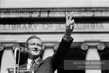 New York City mayor, John Lindsay. Columbia University. Moratorium Day. October 15, 1969. New York City mayor, John Lindsay. Columbia University. Moratorium Day. October 15, 1969.