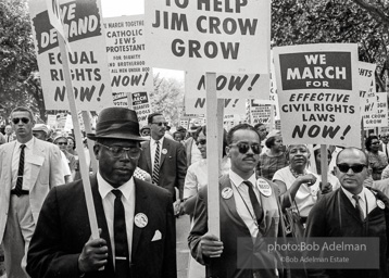 Protestors from all walks of life in their Sunday best  congregate on the mall en route to the Lincoln Memorial,  Washington, D.C.  August 28, 1963.