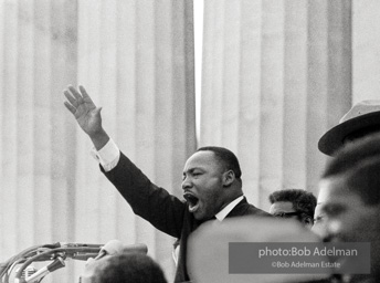 King reaches the culmination of his speech. Washington,  D.C.  1963