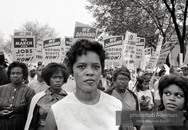 Determined protestors mass at the foot of the  Lincoln Memorial,  Washington, D.C. August 28, 1963.