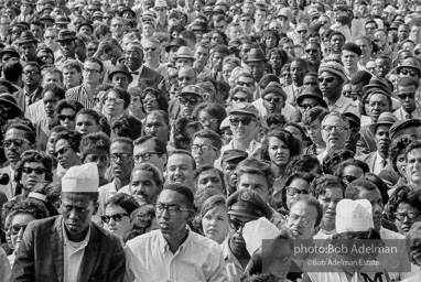 Determined protestors mass at the foot of the  Lincoln Memorial,  Washington, D.C. August 28, 1963.