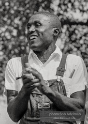 Freedom Walker, a demonstrator who marched from Clarksdale Mississippi to Washington D.C. celebrates the protests at near the Washington Monument. August 28, 1963.