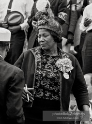 Mahalia Jackson, greatest gospel singer of her time, moved the crowd of 250,000 people at the march. Washington D.C. August 28, 1963