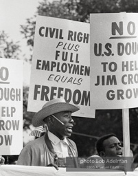 Proud Marchers advance along The Mall to the Lincoln Memorial. Washington, D.C. August 28, 1963.