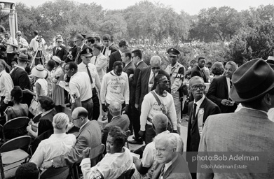 Proud Marchers advance along The Mall to the Lincoln Memorial. Washington, D.C. August 28, 1963.