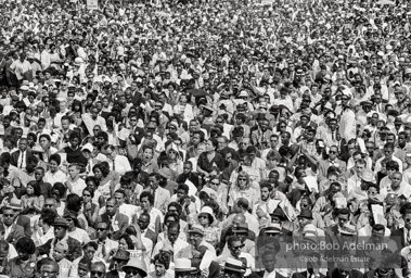 protestors assemble at the foot of the  Lincoln Memorial,  Washington, D.C. August 28, 1963.