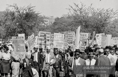 Marchers en route to the Lincoln Memorial.  Washington, D.C.  August 28, 1963.