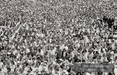 Amen, brother: enthusiastic march participants as King begins to speak, Washington, D.C.  1963