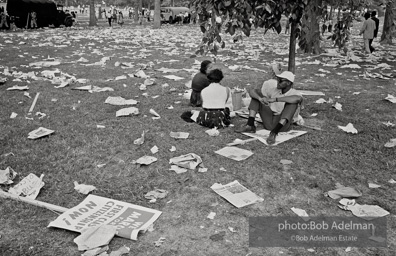 Last demonstrators depart from scene of the historic March on Washington . Photo depicts the infield in front of the Lincoln Memorial. 1963.