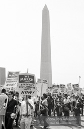 Marchers en route to the Lincoln Memorial,  Washington, D.C.  1963