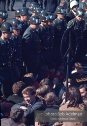 Pentagon Protests. Protestor burns draft card.Protest against the war in vietnam. Washington DC, 1968