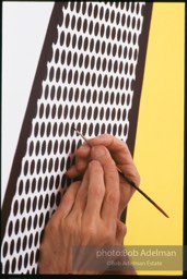 Perfect and Imperfect Paintings-Roy Lichtenstein. New York City, 1987. photo©Bob Adelman Estate, artworks ©Estate of Roy Lichtenstein.