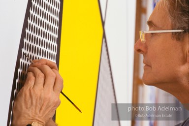 Perfect and Imperfect Paintings-Roy Lichtenstein. New York City, 1987. photo©Bob Adelman Estate, artworks ©Estate of Roy Lichtenstein.