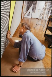 Perfect and Imperfect Paintings-Roy Lichtenstein. New York City, 1987. photo©Bob Adelman Estate, artworks ©Estate of Roy Lichtenstein.