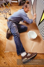 Perfect and Imperfect Paintings-Roy Lichtenstein. New York City, 1987. photo©Bob Adelman Estate, artworks ©Estate of Roy Lichtenstein.