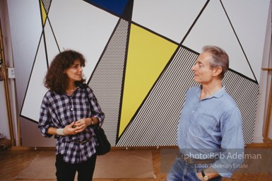 Perfect and Imperfect Paintings-Roy Lichtenstein. New York City, 1987. photo©Bob Adelman Estate, artworks ©Estate of Roy Lichtenstein.