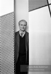 Roy Lichtenstein. Installation and opening-Perfect and Imperfect Paintings. Leo Castelli Gallery, NYC, 1987. photo©Bob Adelman Estate,artwork©estate of Roy Lichtenstein.