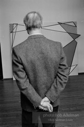 Roy Lichtenstein. Installation and opening-Perfect and Imperfect Paintings. Leo Castelli Gallery, NYC, 1987. photo©Bob Adelman Estate,artwork©estate of Roy Lichtenstein.