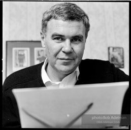 Raymond Carver in his study, Stracuse, New York, 1984.