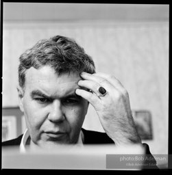 Raymond Carver in his study, Stracuse, New York, 1984.