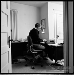 Raymond Carver in his study, Stracuse, New York, 1984.