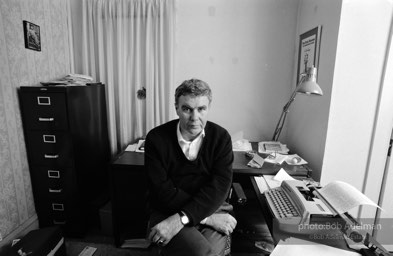 Raymond Carver in his study, Stracuse, New York, 1984.