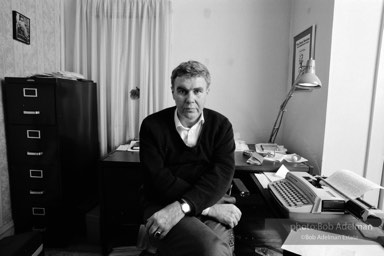 Raymond Carver in his study, Stracuse, New York, 1984.