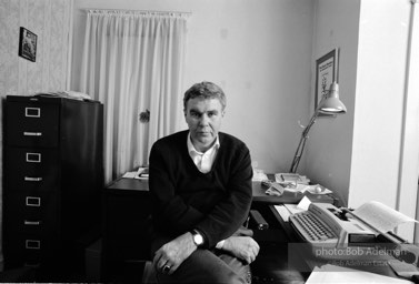 Raymond Carver in his study, Stracuse, New York, 1984.