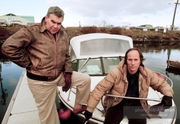 Authors Richard Ford and Raymond Carver. Near Port Angeles, Washington,