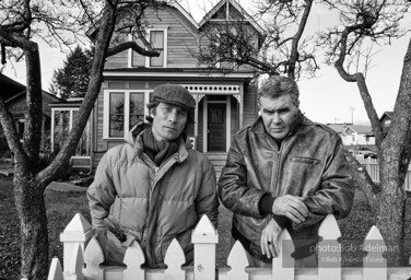 Authors Richard Ford and Raymond Carver. Near Port Angeles, Washington,