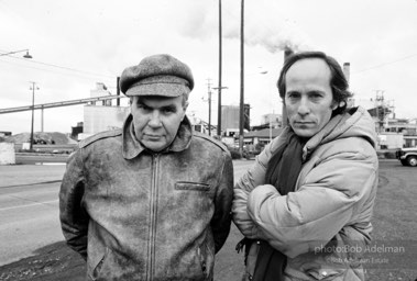 Authors Richard Ford and Raymond Carver. Near Port Angeles, Washington,