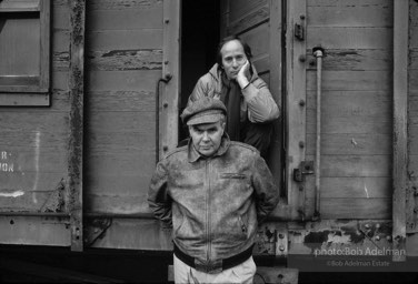 Authors Richard Ford and Raymond Carver. Near Port Angeles, Washington,