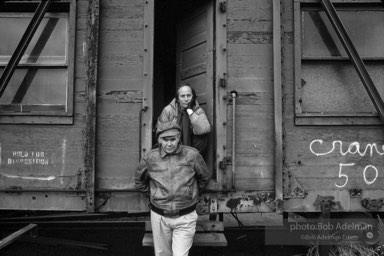 Authors Richard Ford and Raymond Carver. Near Port Angeles, Washington,