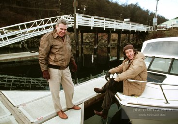 Authors Richard Ford and Raymond Carver. Near Port Angeles, Washington,