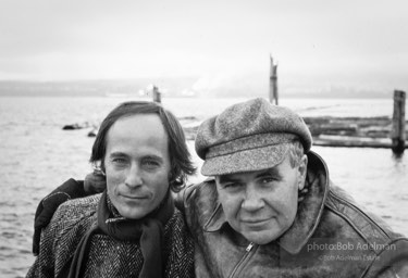 Authors Richard Ford and Raymond Carver. Near Port Angeles, Washington,