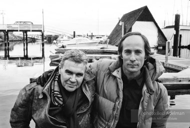 Authors Richard Ford and Raymond Carver. Near Port Angeles, Washington,