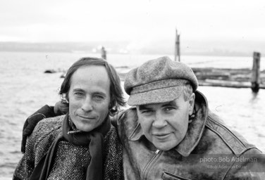 Authors Richard Ford and Raymond Carver. Near Port Angeles, Washington,