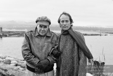Authors Richard Ford and Raymond Carver. Near Port Angeles, Washington,