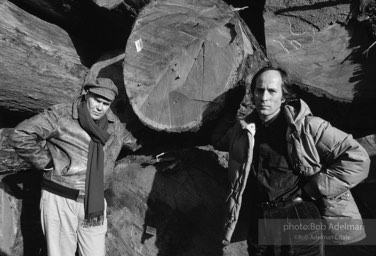 Authors Richard Ford and Raymond Carver. Near Port Angeles, Washington,