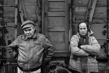 Authors Richard Ford and Raymond Carver. Near Port Angeles, Washington,