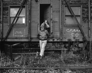 Authors Richard Ford and Raymond Carver. Near Port Angeles, Washington,