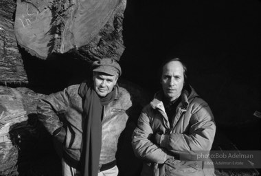 Authors Richard Ford and Raymond Carver. Near Port Angeles, Washington,