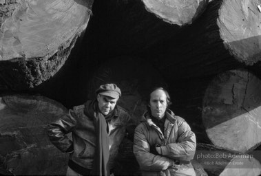 Authors Richard Ford and Raymond Carver. Near Port Angeles, Washington,