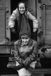 Authors Richard Ford and Raymond Carver. Near Port Angeles, Washington,